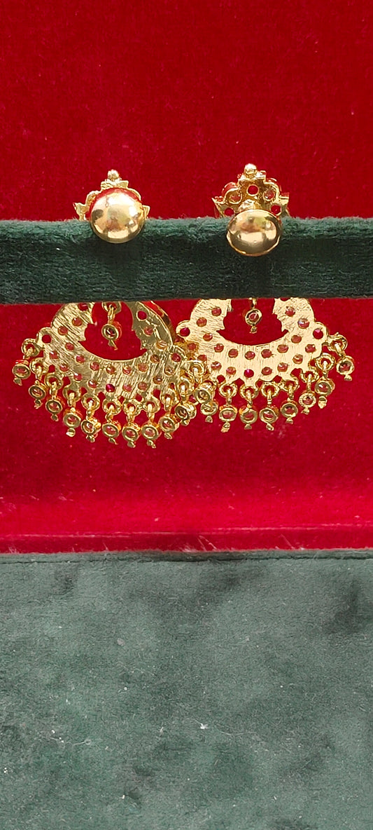 Pure panchaloham big chandbali earrings