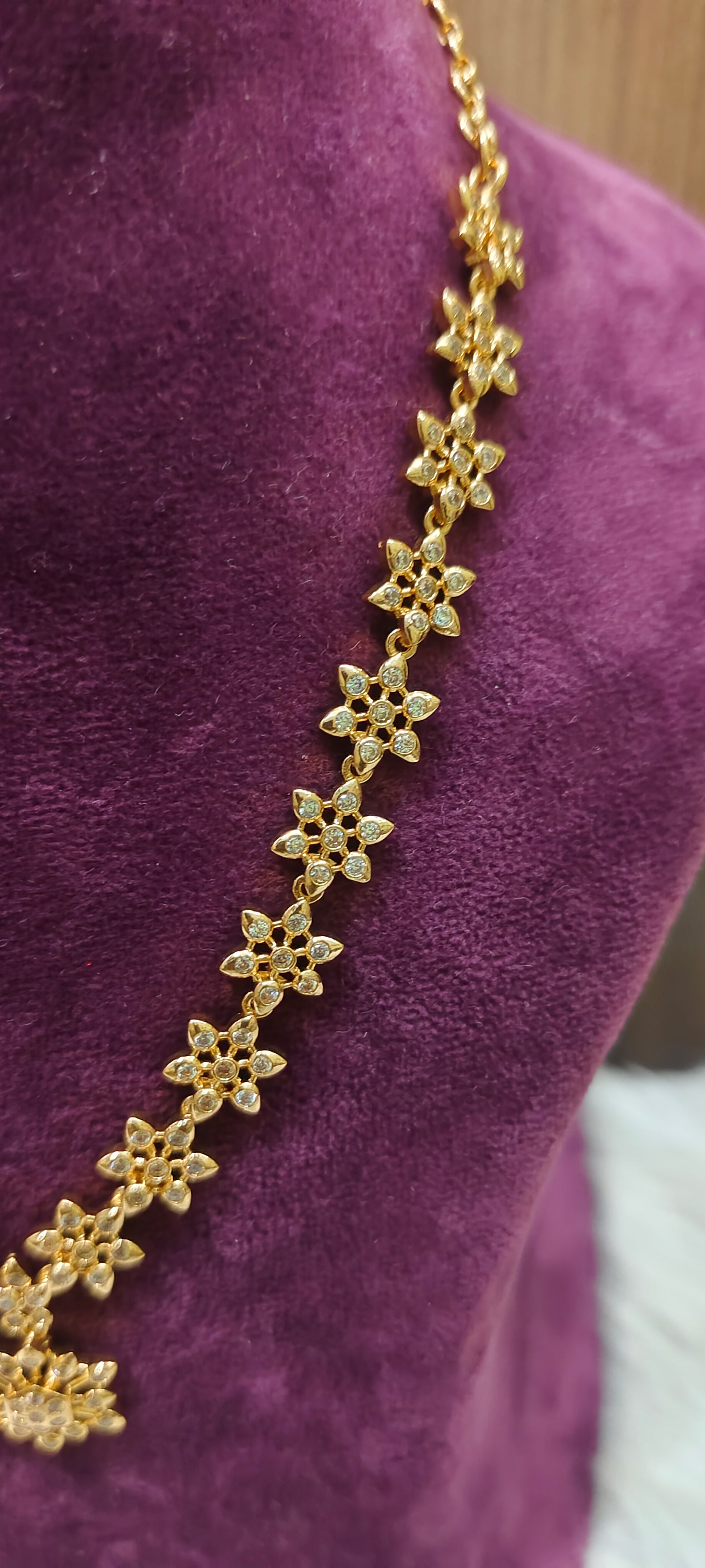 Pure panchaloham dimond look necklace