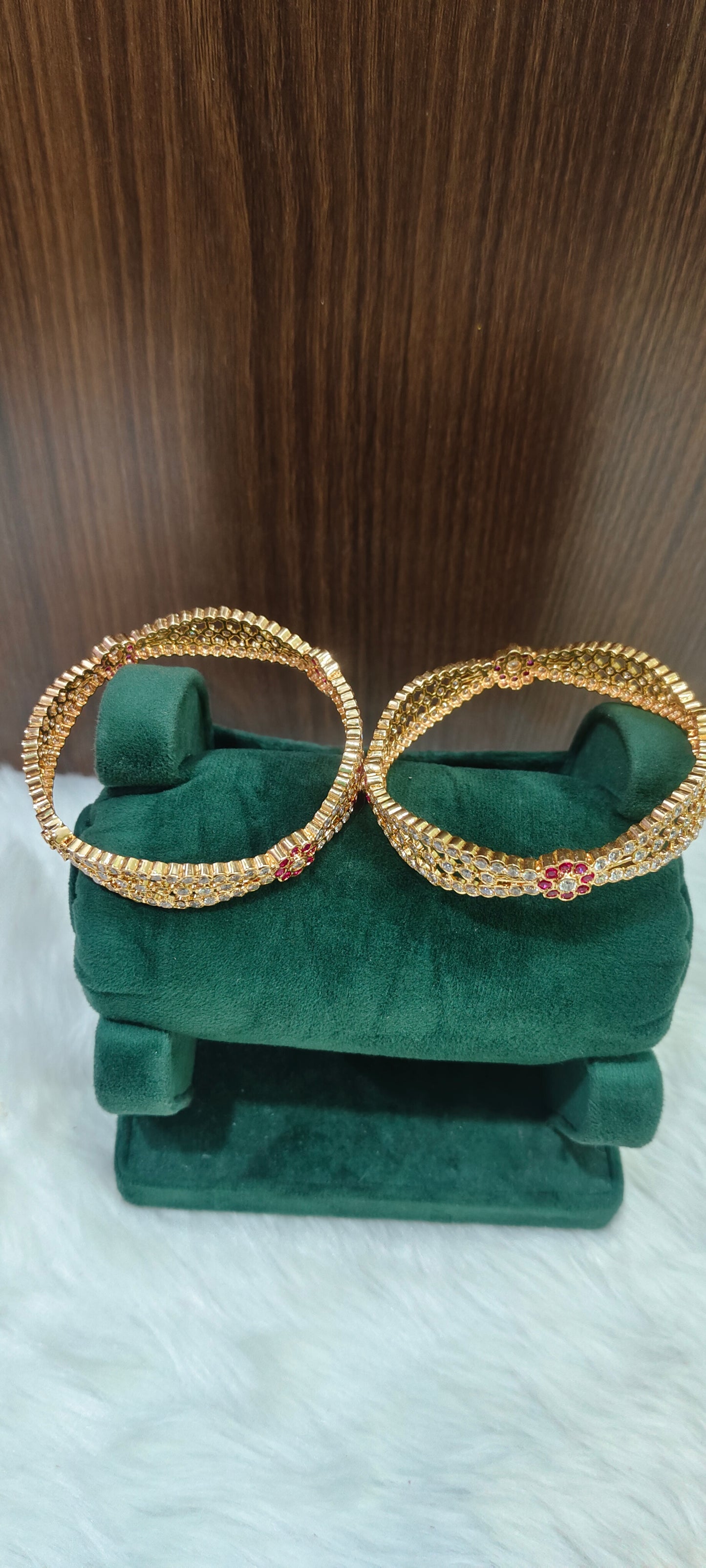 Pure panchaloham diamond look 2 bangles