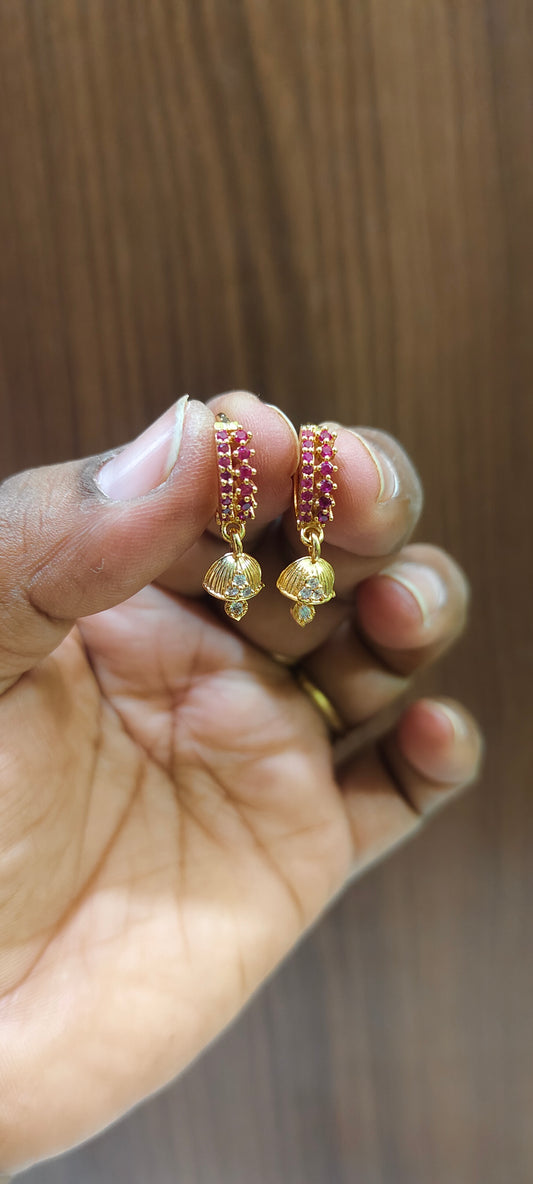 Premium micro gold plated daily wear cute kids earrings