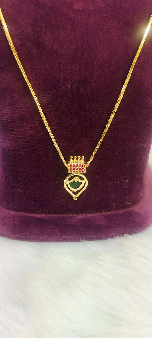 100%gold look 18" chain