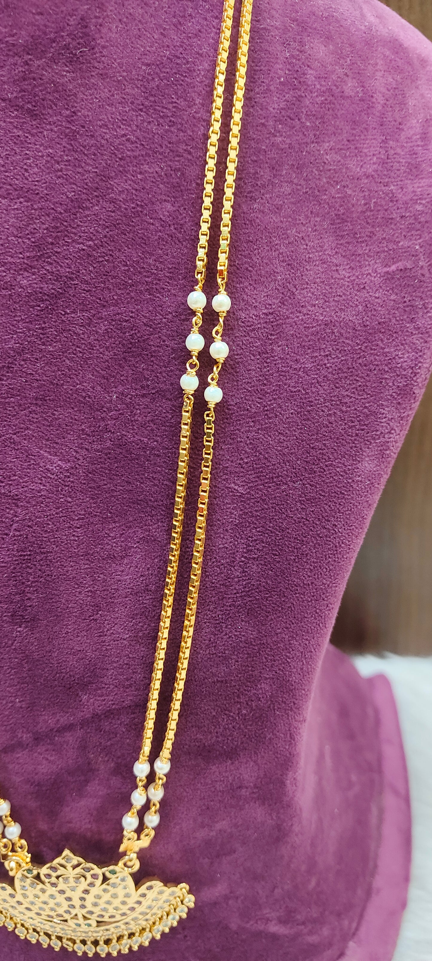 Panchaloham vintage look 28" length long pendant chain( chain not panchaloham)