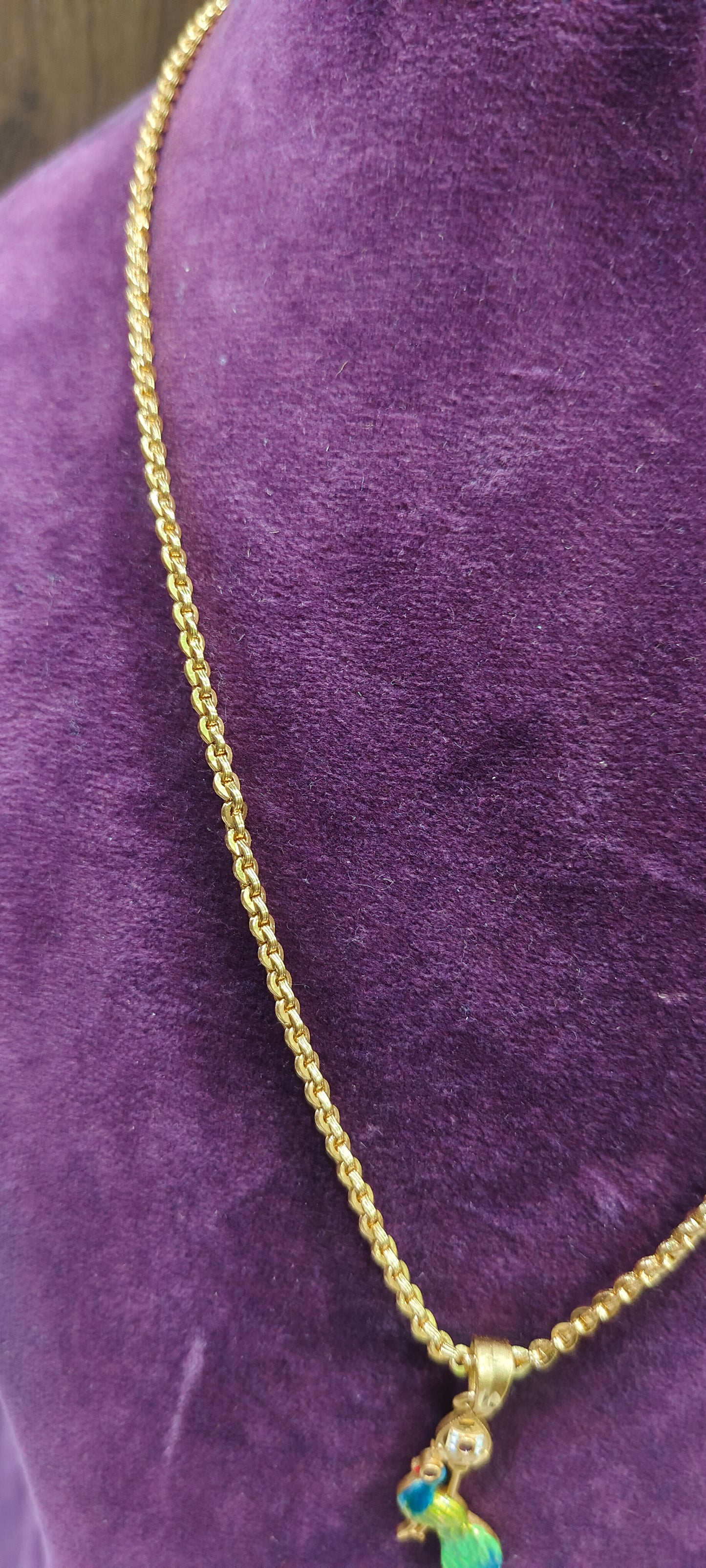 Premium micro gold plated 20" malbar chain with murugan locket