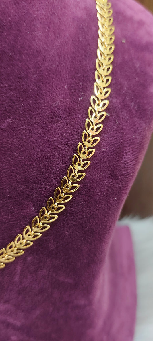 Premium micro gold plated simple necklace