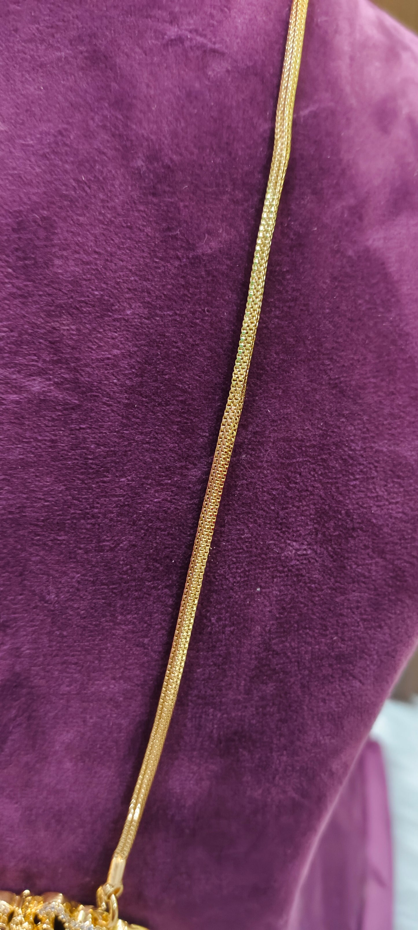Premium micro gold plated daily wear 26" length gajalakshmi pendant chain