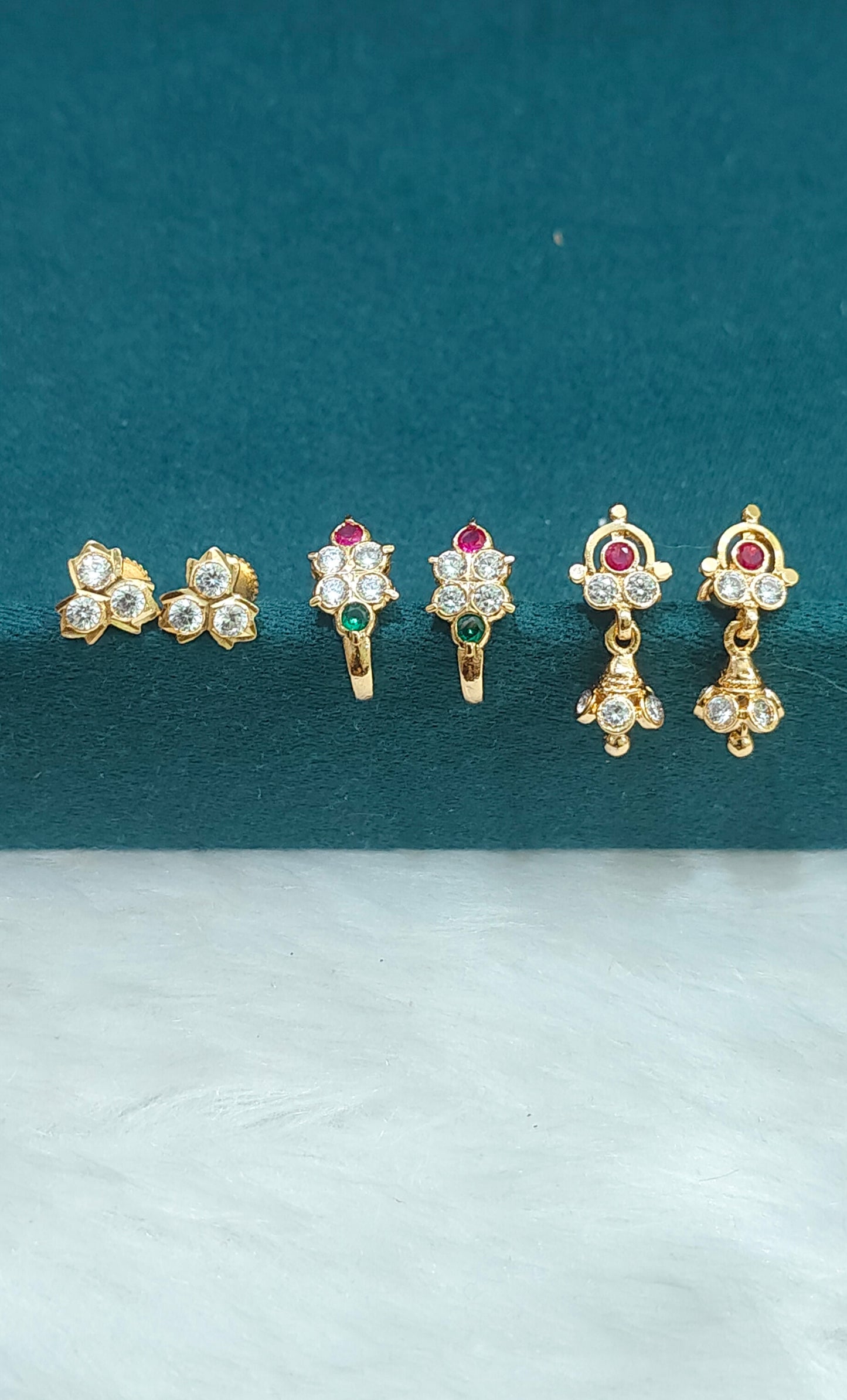 Pure panchaloham 3 set kids jumka combo