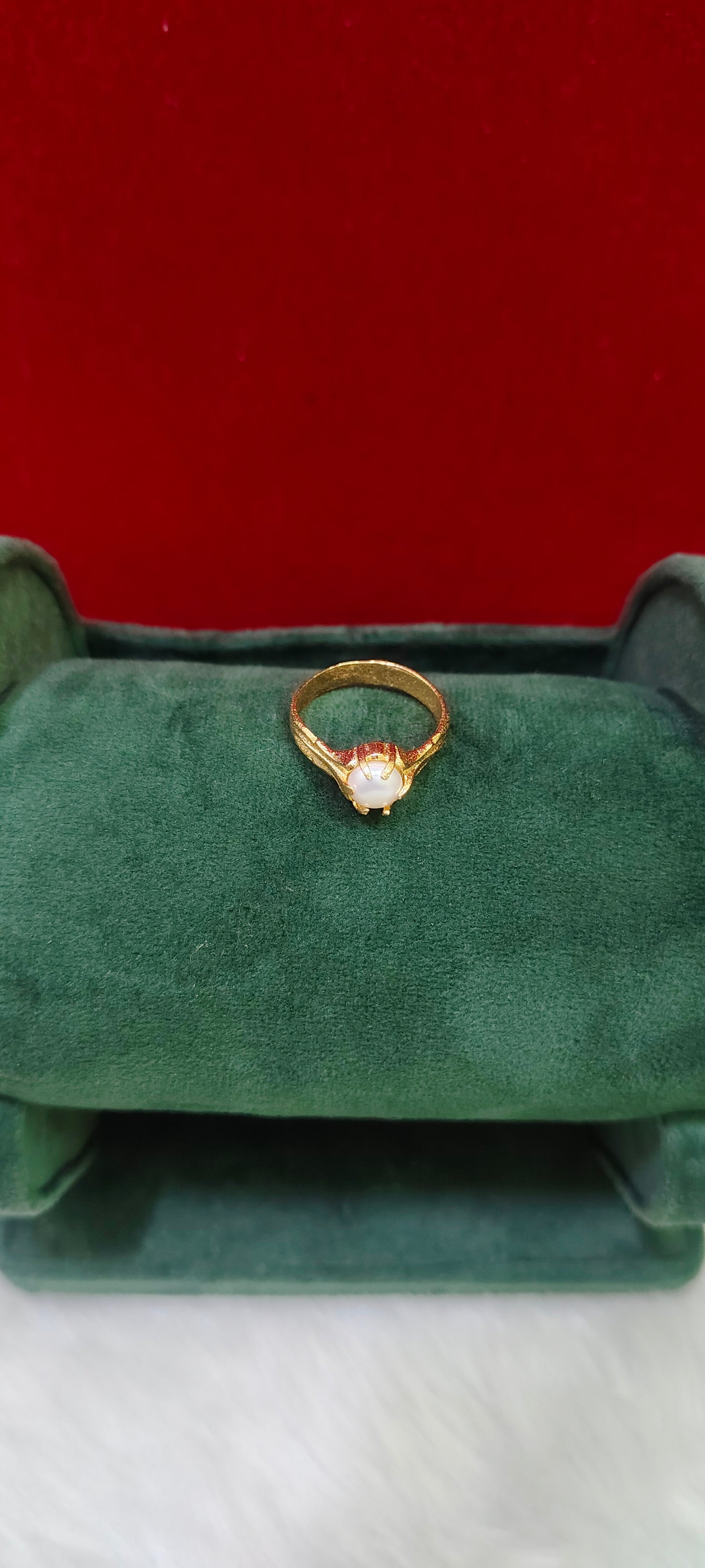 Pure panchaloham unpolished mutyam ring