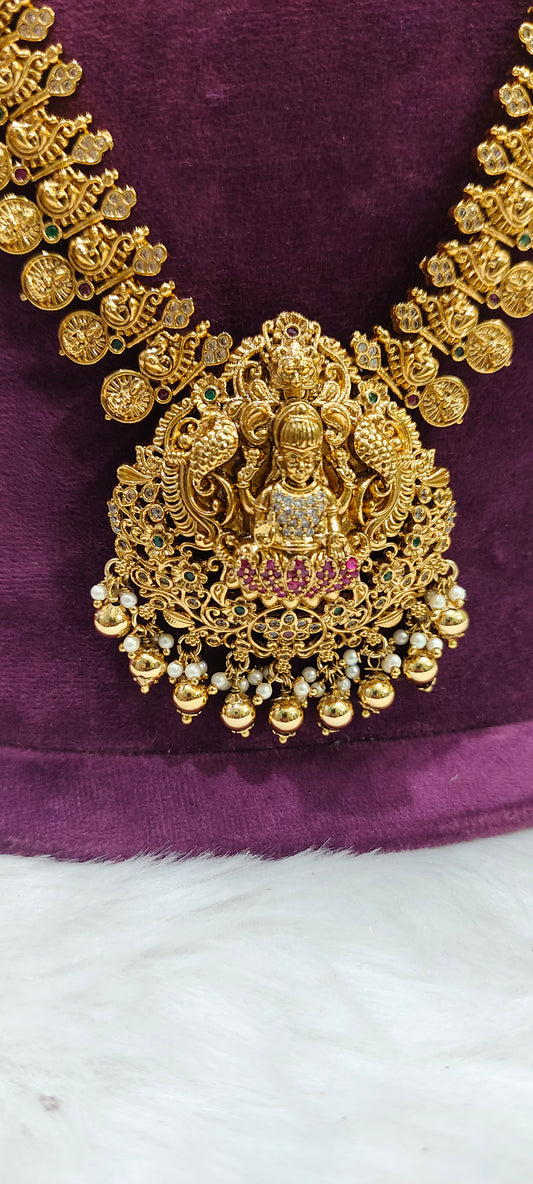 Premium nakshi kasu long haram set