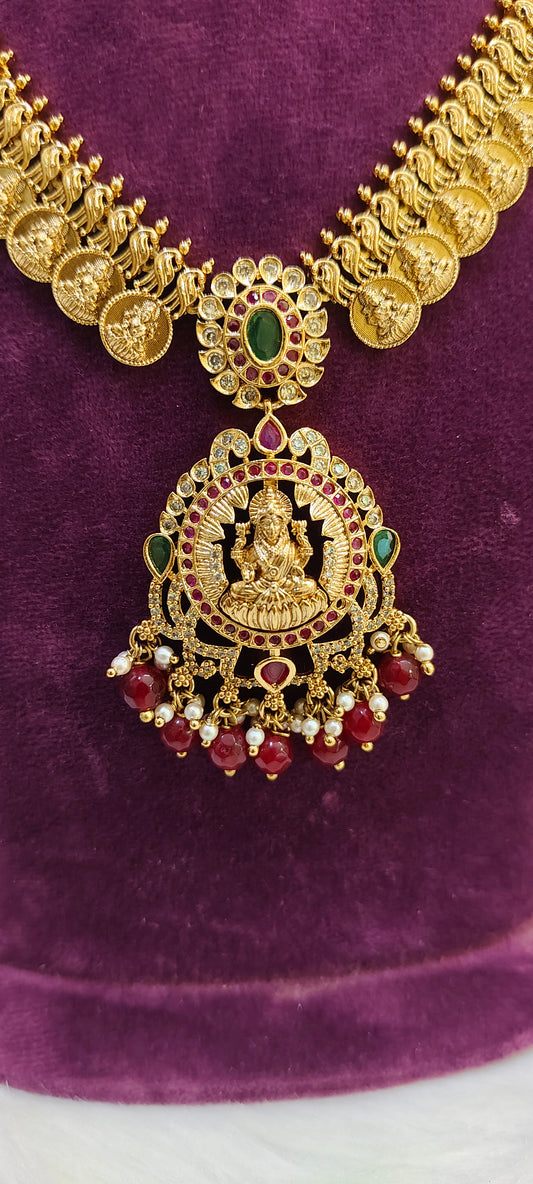 Premium nakshi kasu necklace set