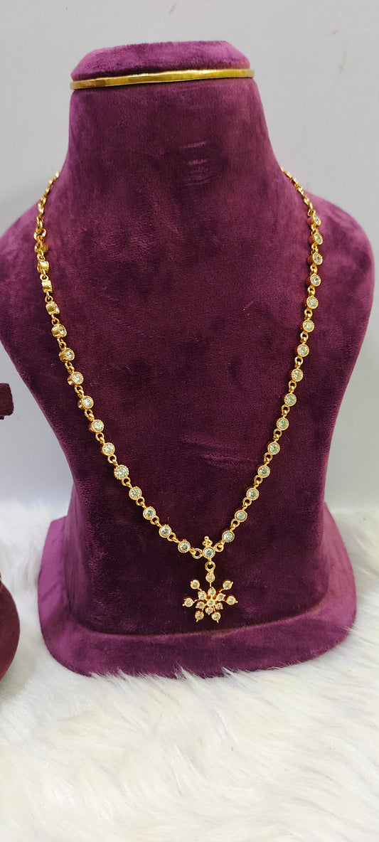 Pure panchaloham necklace and jumkas combo