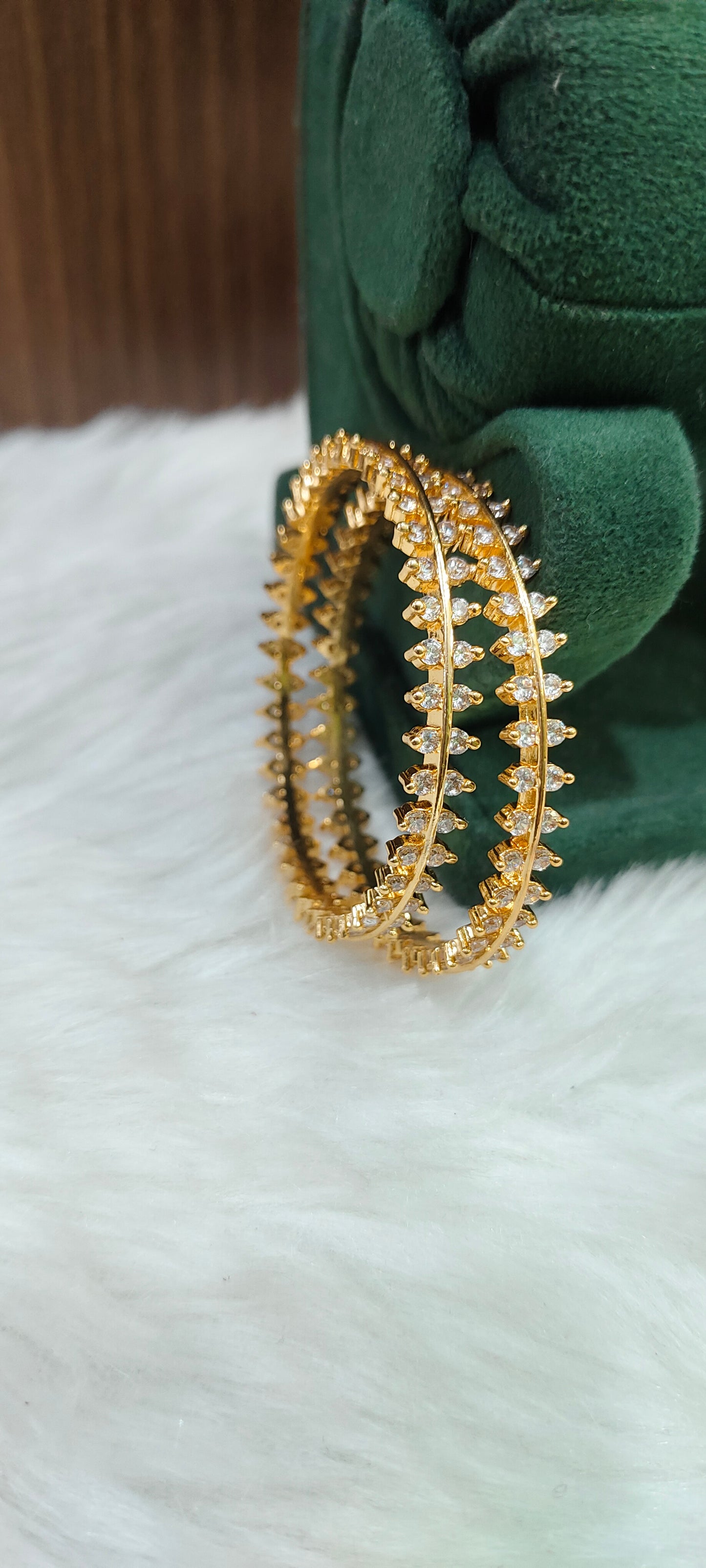 Pure panchaloham diamond look 2 bangles