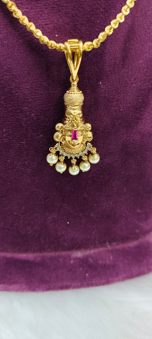 Same as gold 18" length Balaji pendant chain