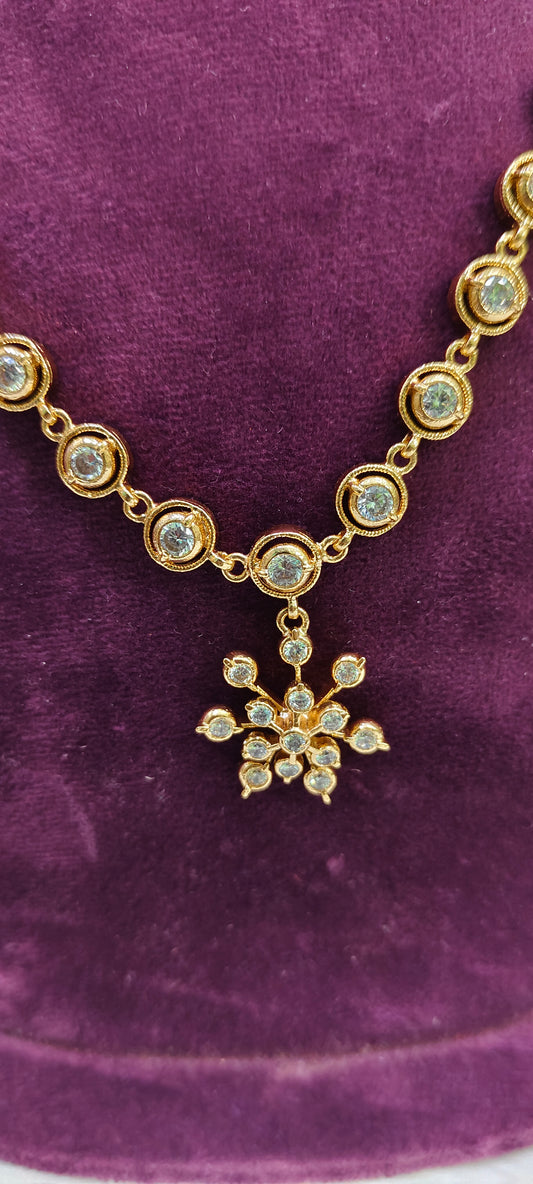 Pure panchaloham dimond look necklace