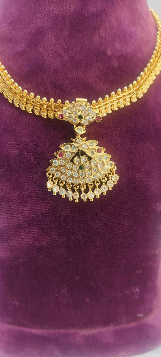Pure panchaloham small mango necklace