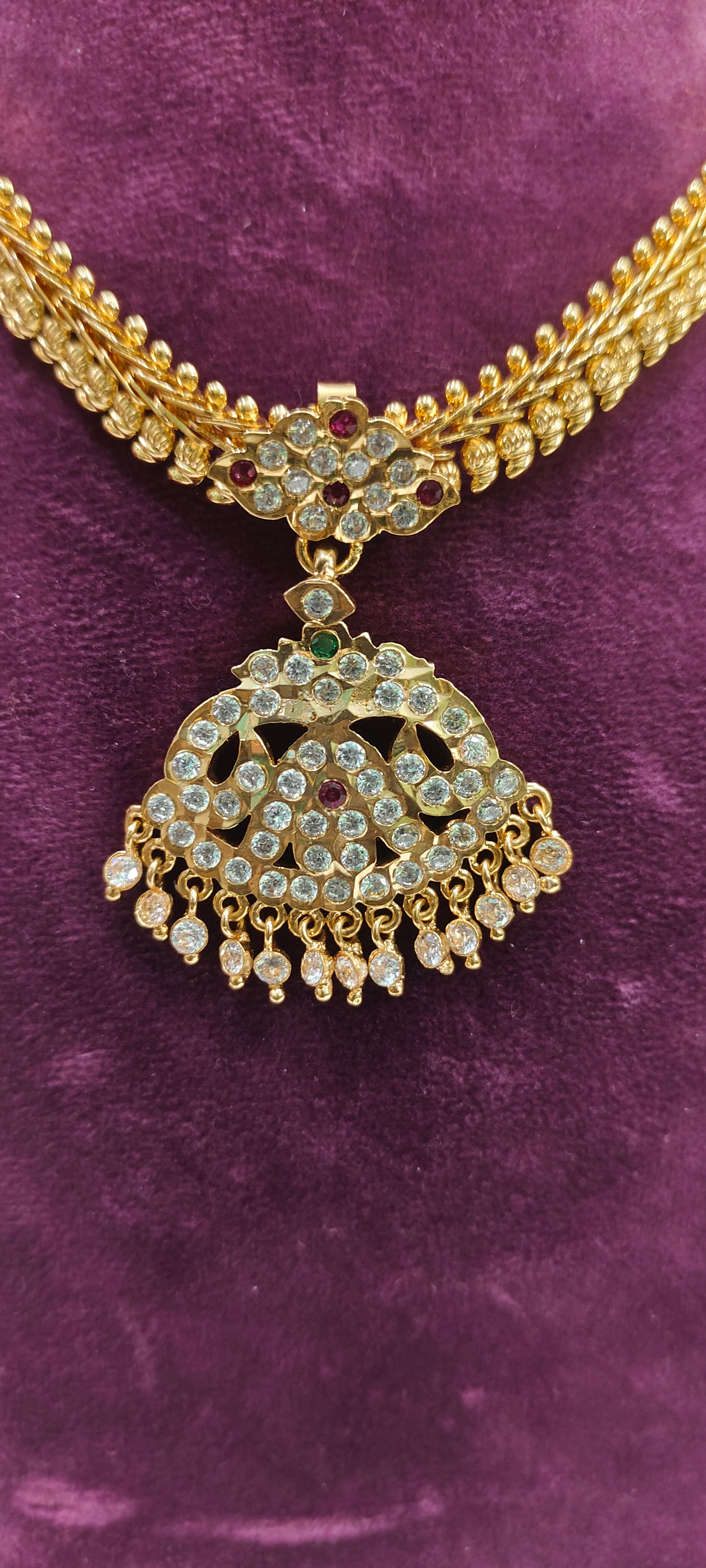 Pure panchaloham vintage look small mango necklace( locket may changes)