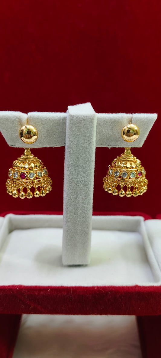 Pure panchaloham medium size jumkas