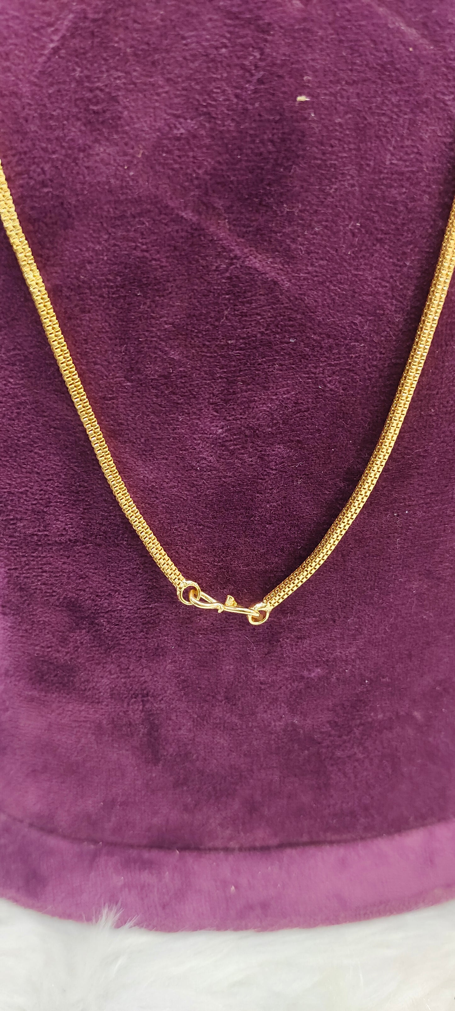 Premium micro gold plated 26" length side ball thali chain