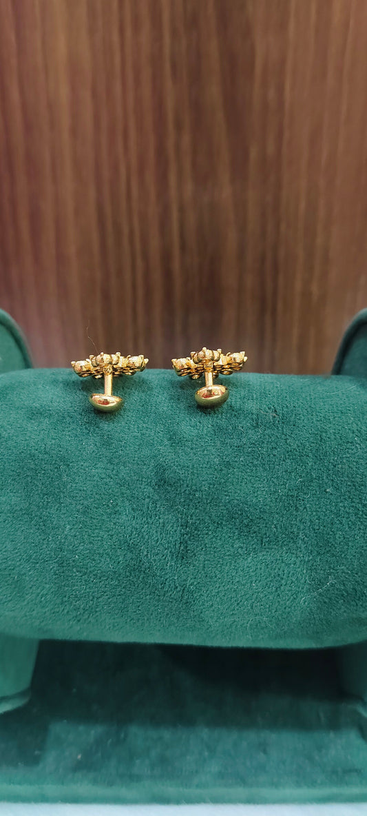 Pure panchaloham diamond look studs