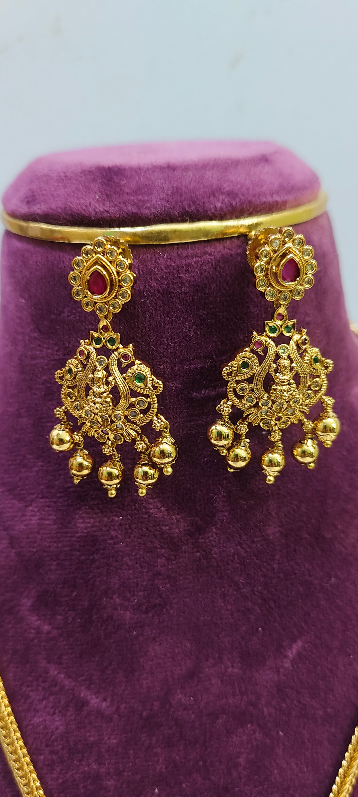 Premium nakshi nanu necklace set