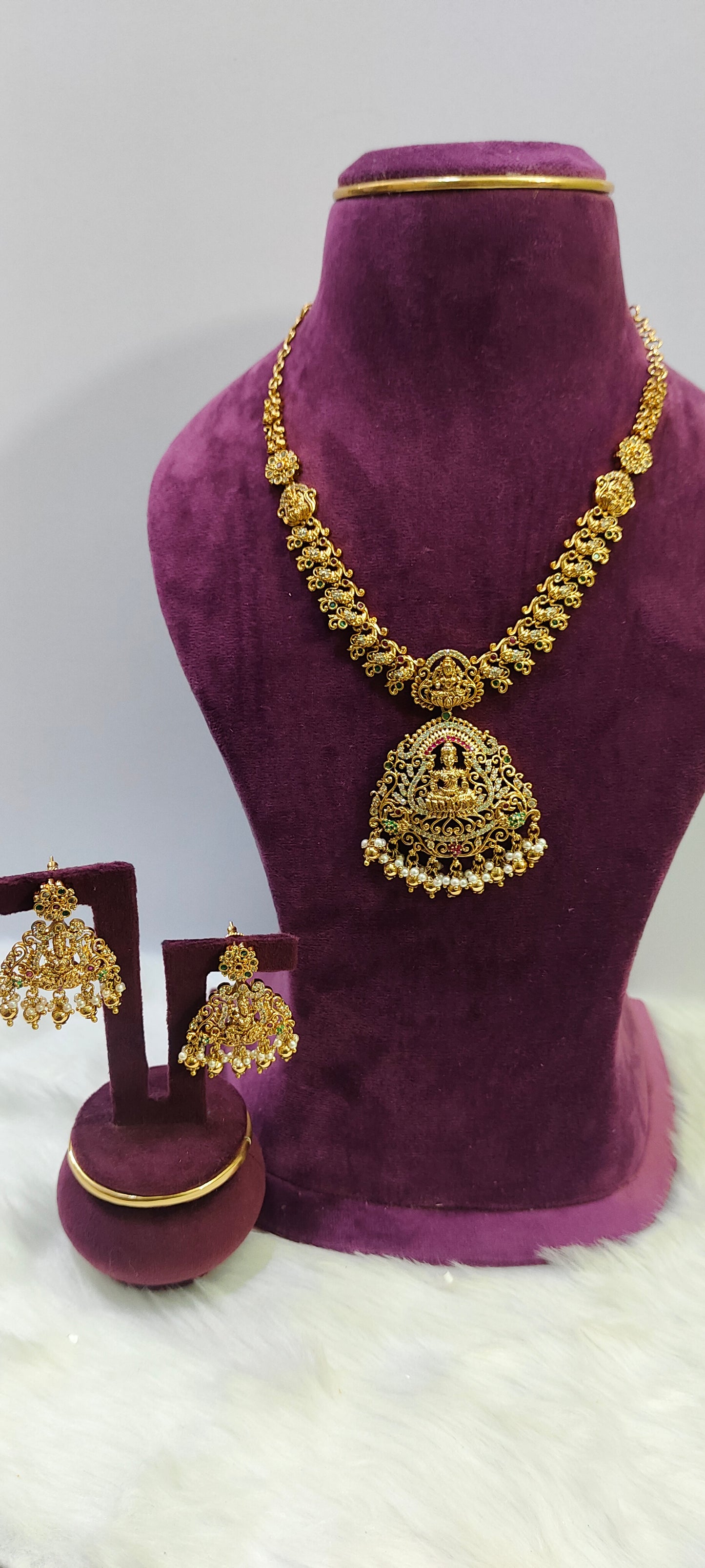 Premium nakshi necklace set