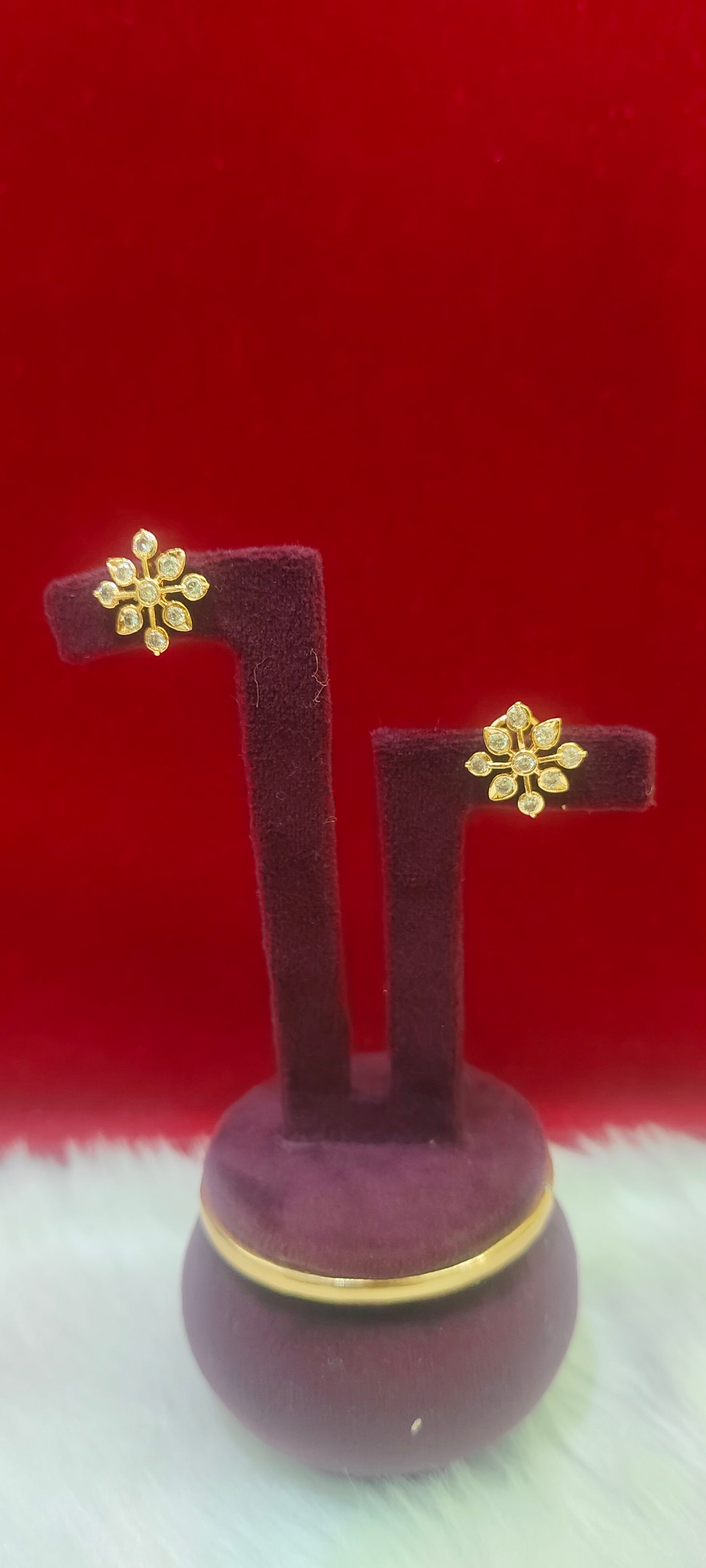 Pure panchaloham diamond look studs