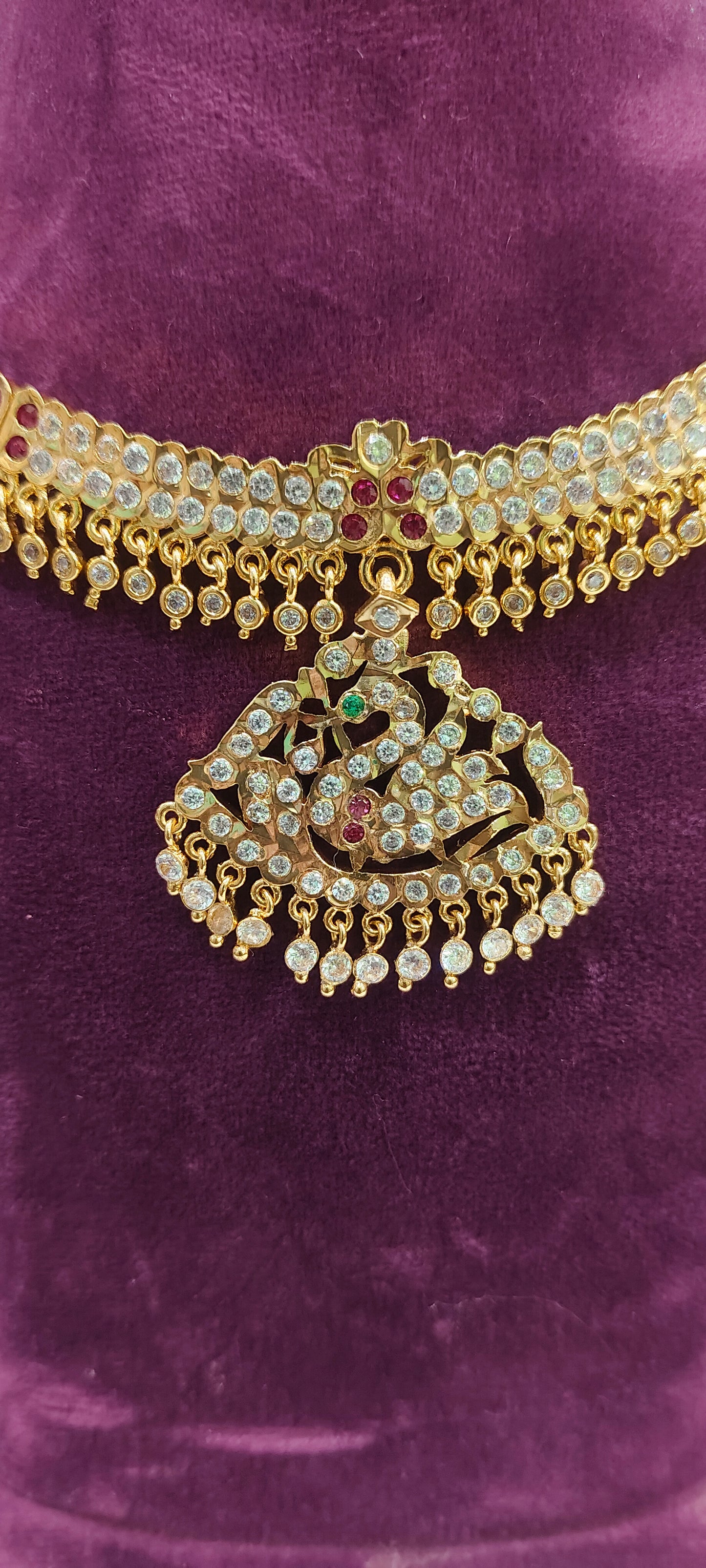 Pure panchaloham vintage look kante necklace