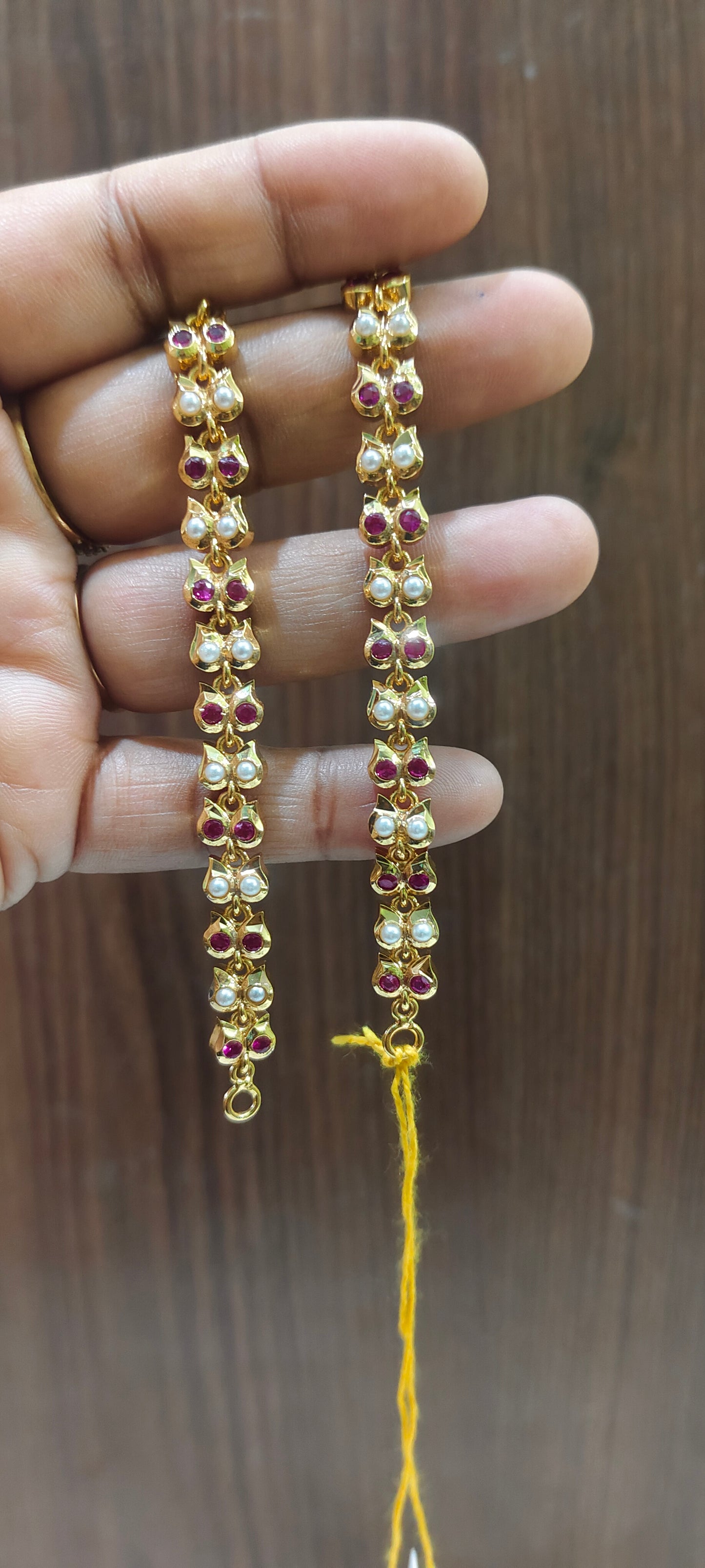 Pure panchaloham ruby and pearl maati