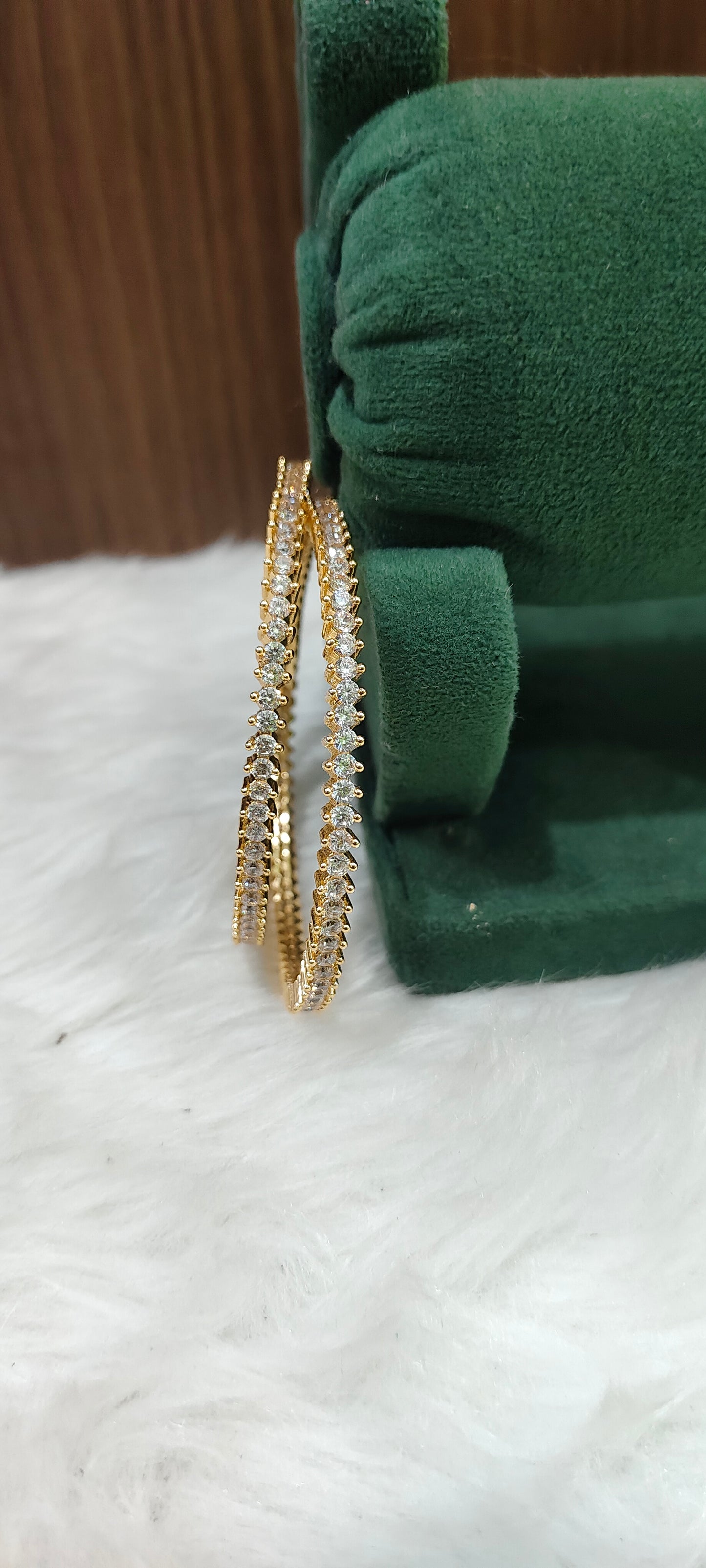 Pure panchaloham simple diamond look bangles