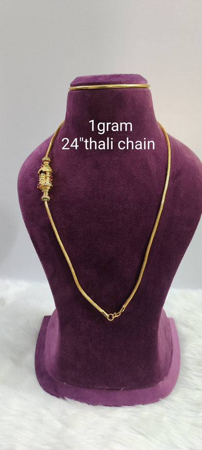 1 gram plated 24" length Thali chain
