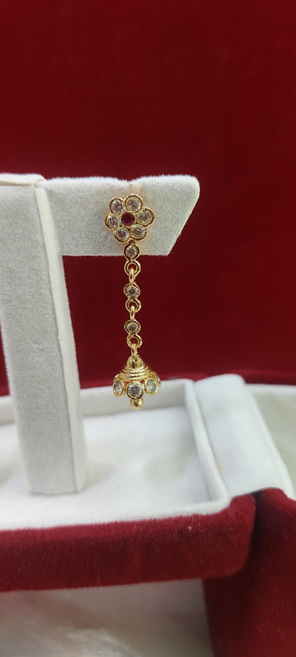panchaloham string earrings