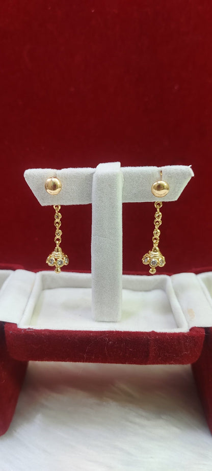 panchaloham string earrings