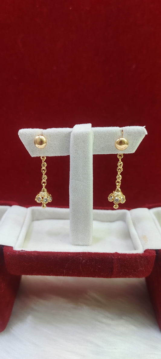 panchaloham string earrings