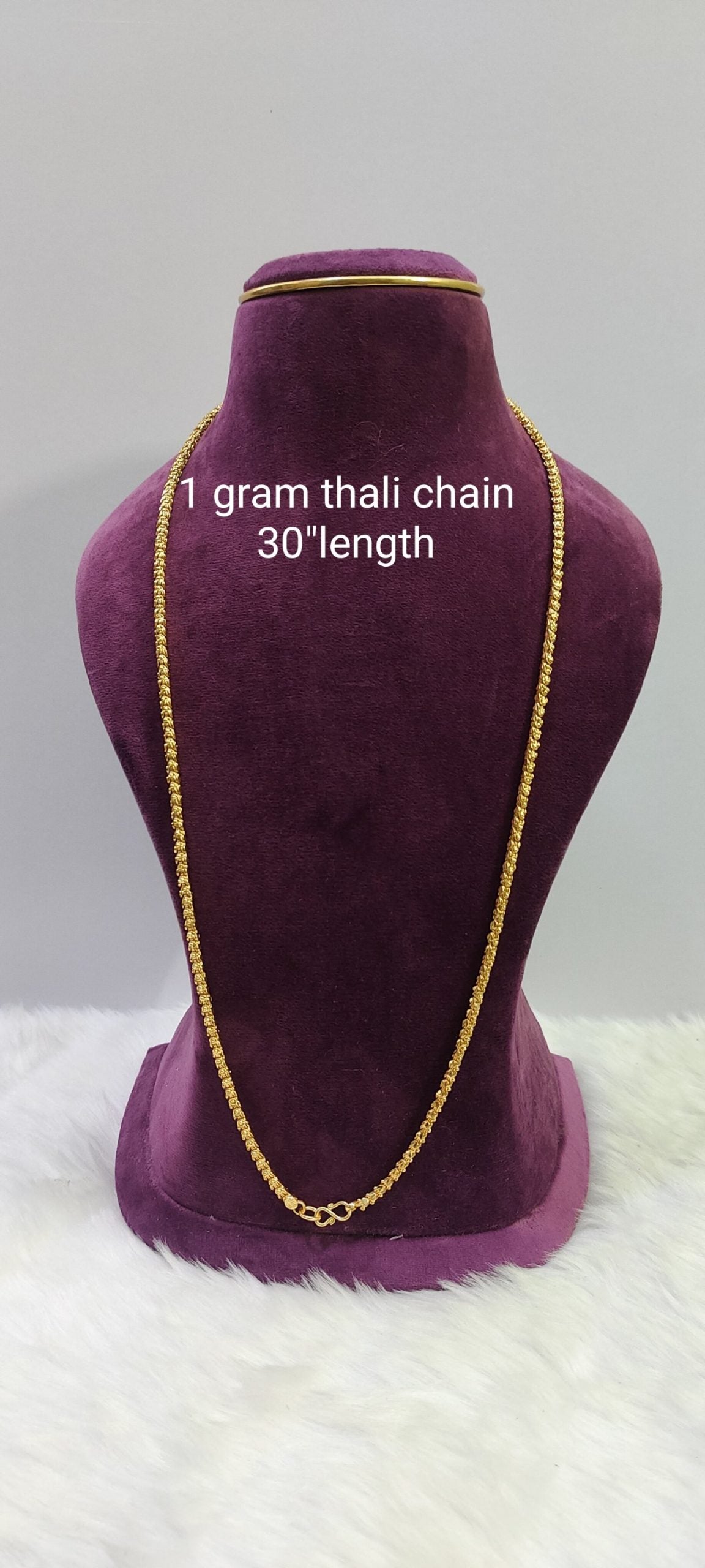 30" length 1 gram plated thali chain