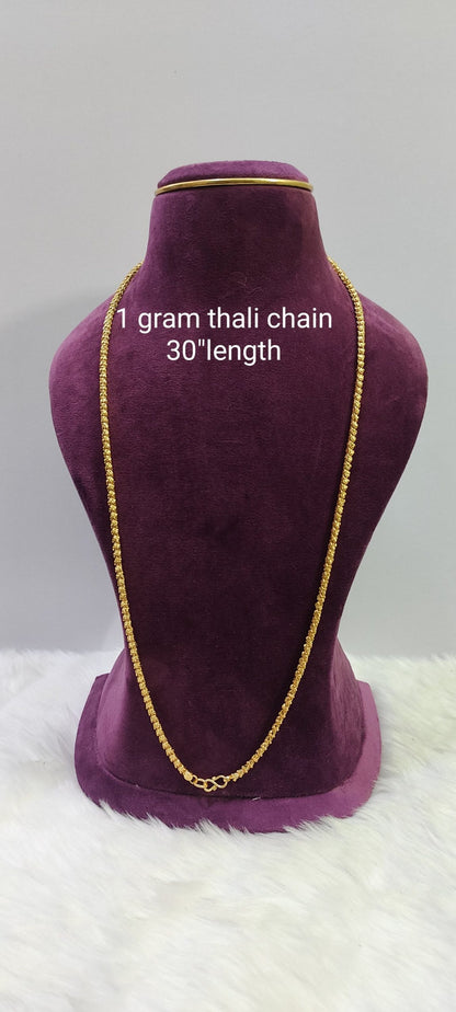 30" length 1 gram plated thali chain