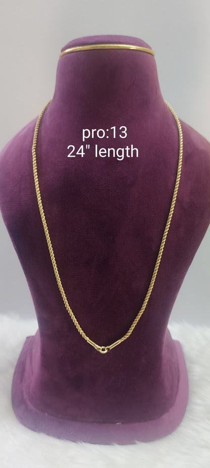 pure panchaloham unpolished 24 thali chain