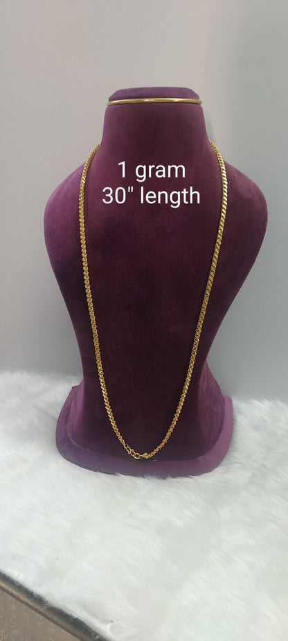 1 Gram plated 30" length Thali chain