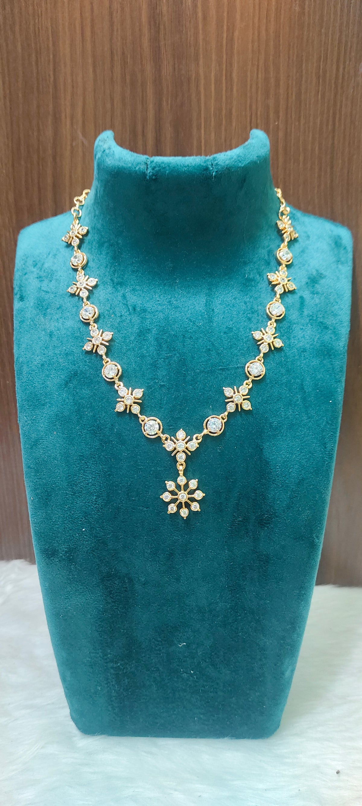 Pure panchaloham daimond look necklace