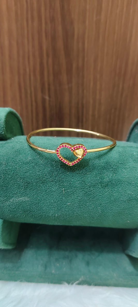 Premium micro gold plated daily wear adjustable kada( fit from 2.4 to 2.10 )