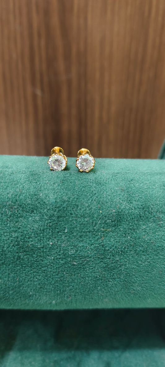 Pure panchaloham daimond look studs