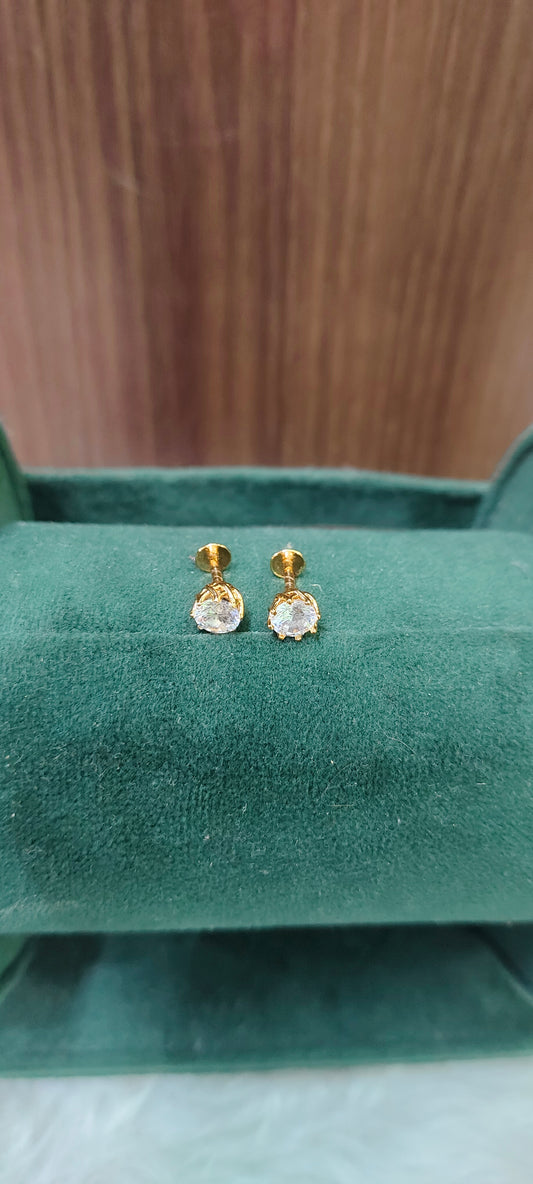 Pure panchaloham daimond look studs