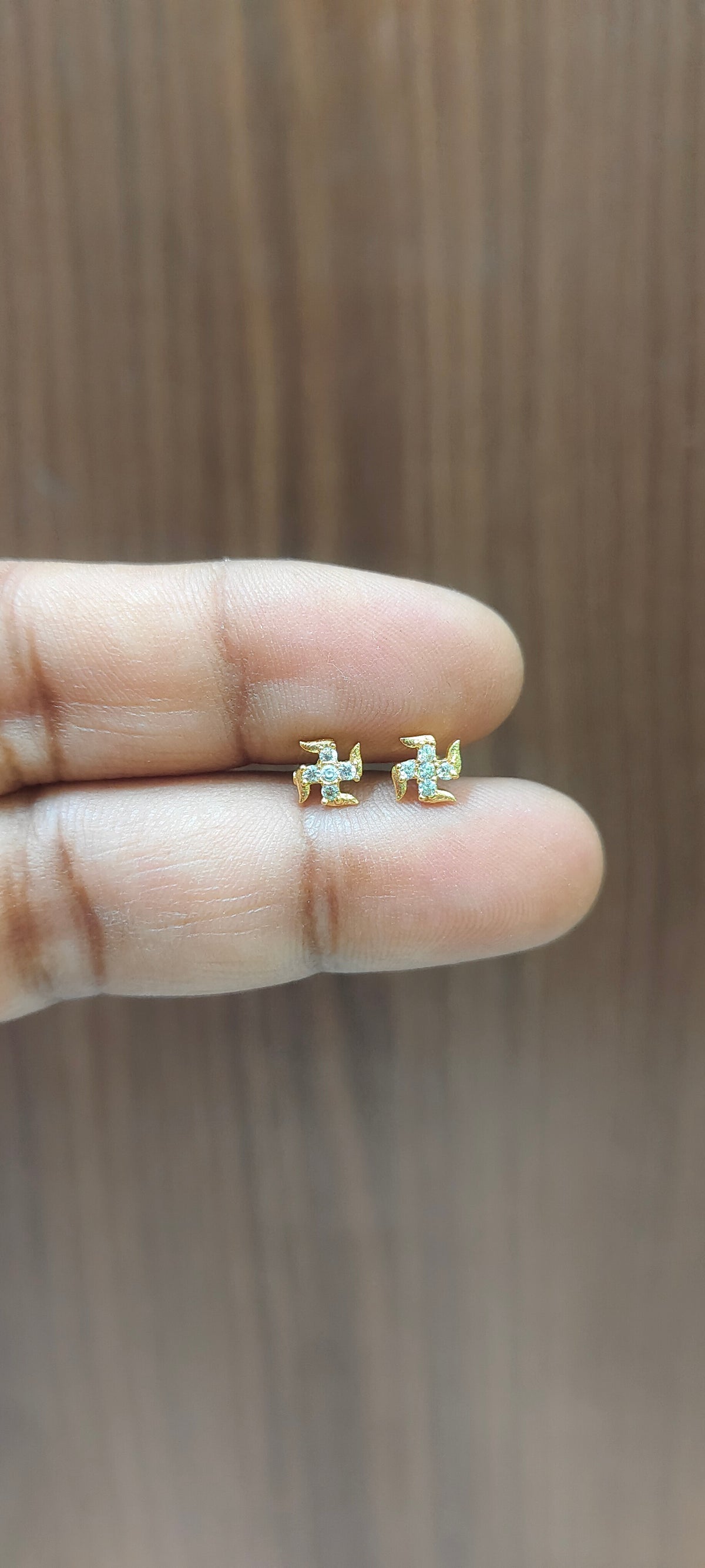 Pure panchaloham small kids swasthik studs