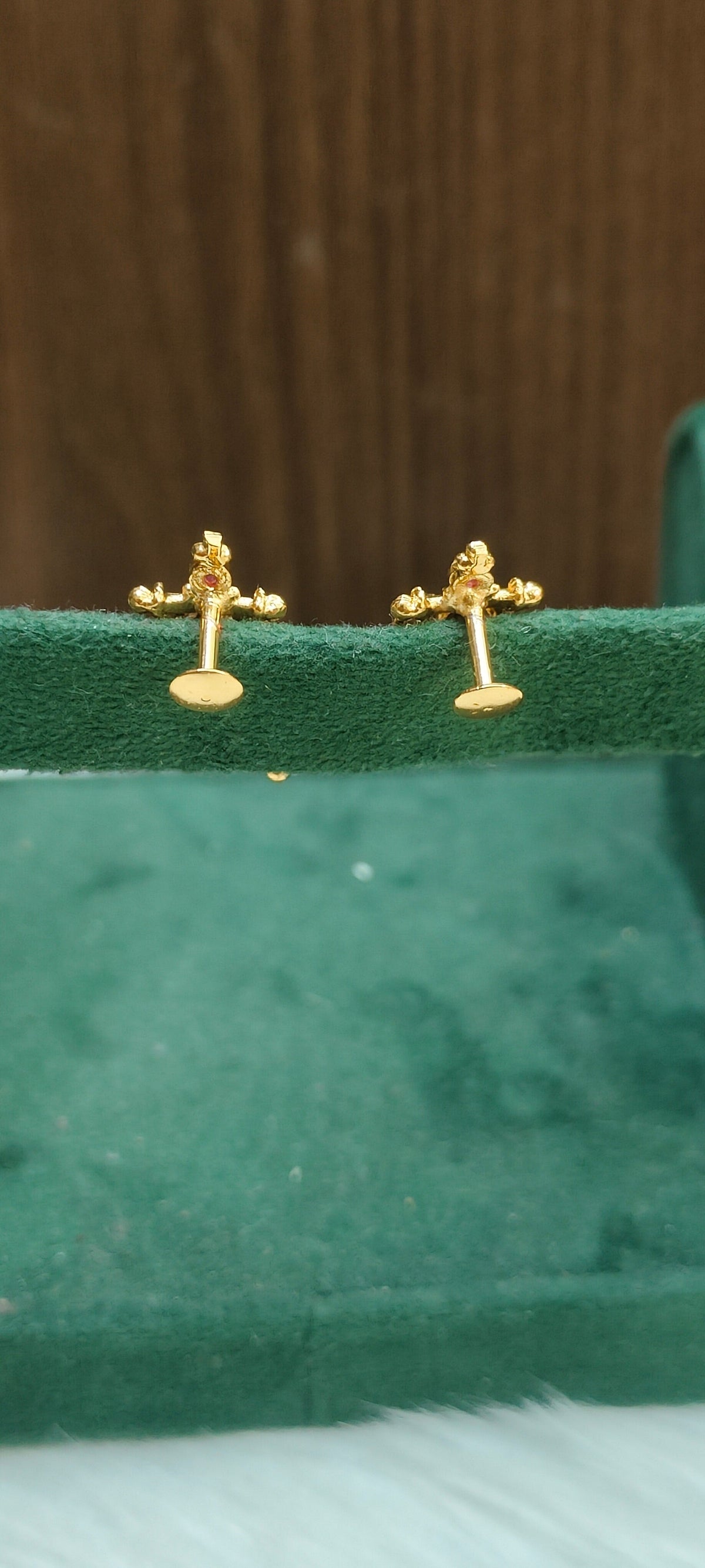 Premium micro gold plated daily wear Lakshmi Devi studs