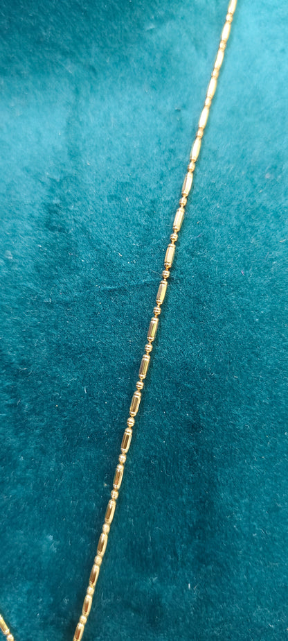 Pure panchaloham om pendant with micro gold plated 18 " length chain
