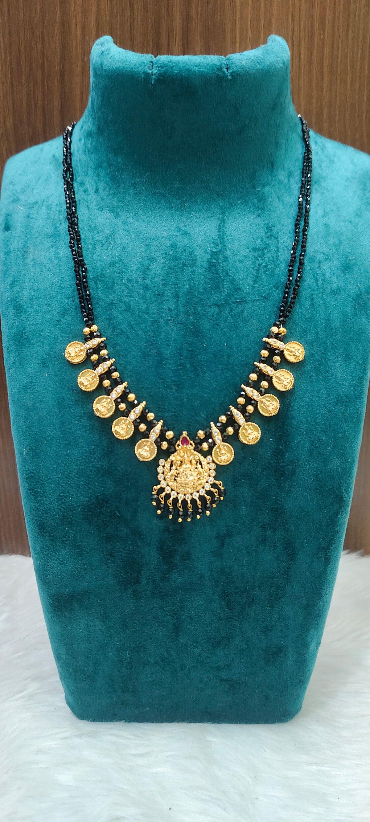 Beautiful 2 line Lakshmi Devi beads necklace