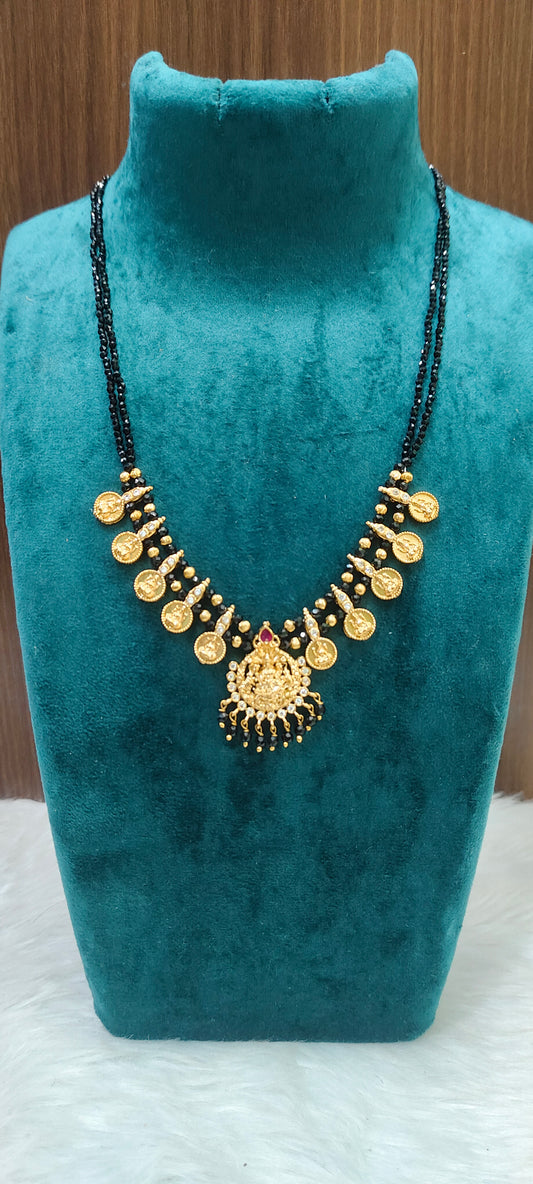Beautiful 2 line Lakshmi Devi beads necklace