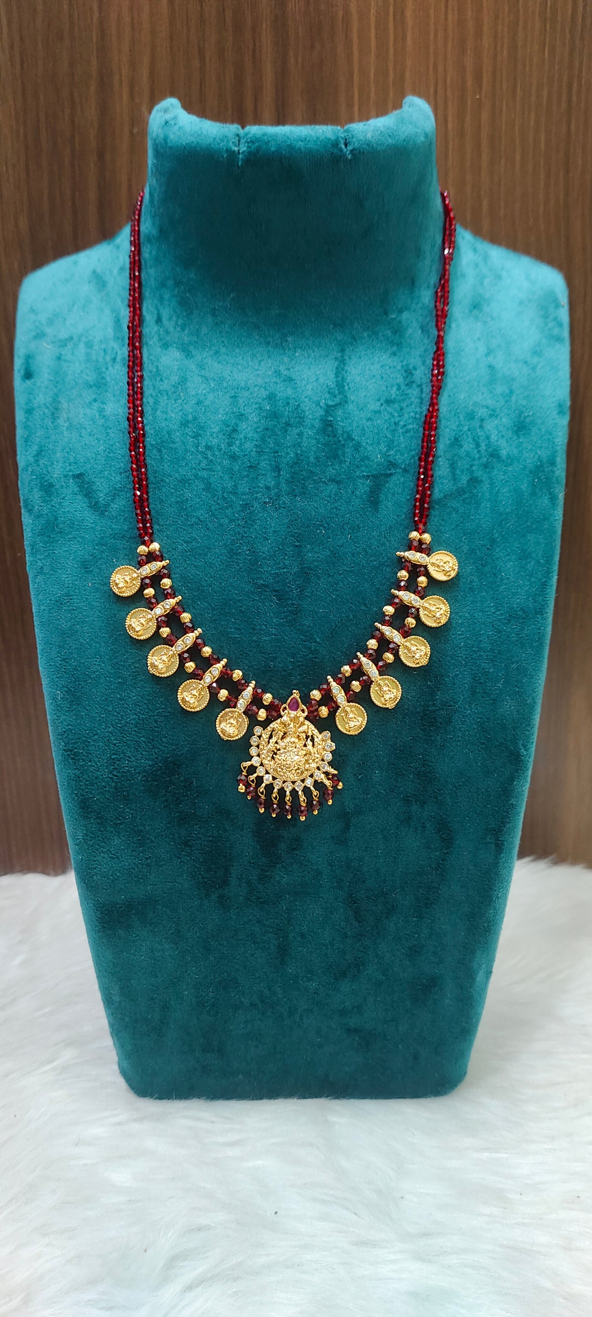 Beautiful 2 line Lakshmi Devi beads necklace