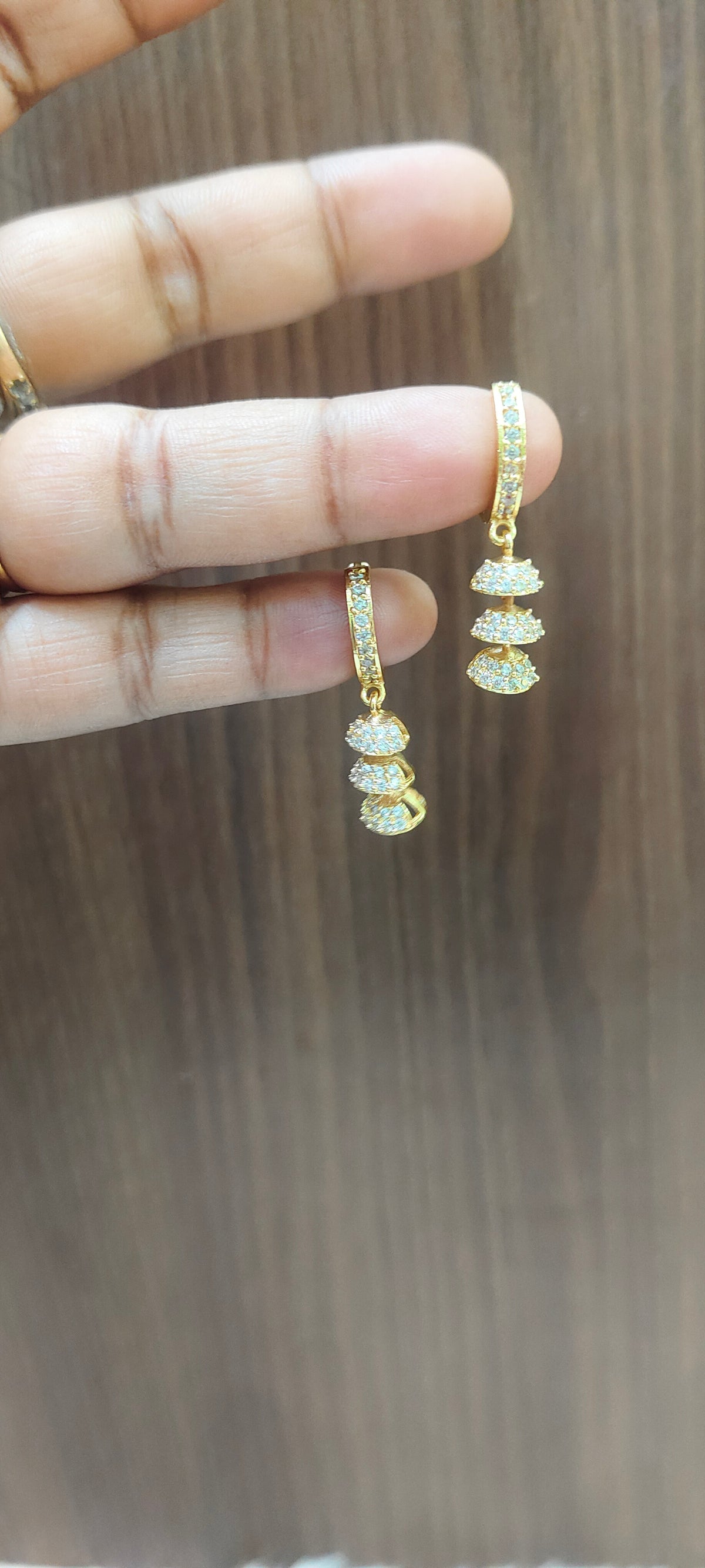Pure panchaloham ring with jumkas