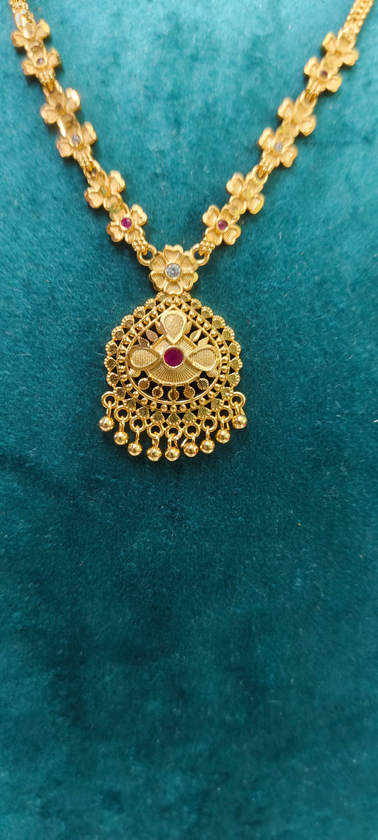100% real gold look necklace (design slightly may changes