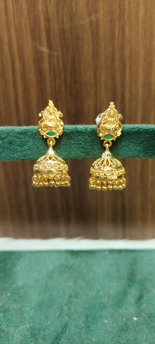 Premium micro gold plated daily wear medium big jumkas