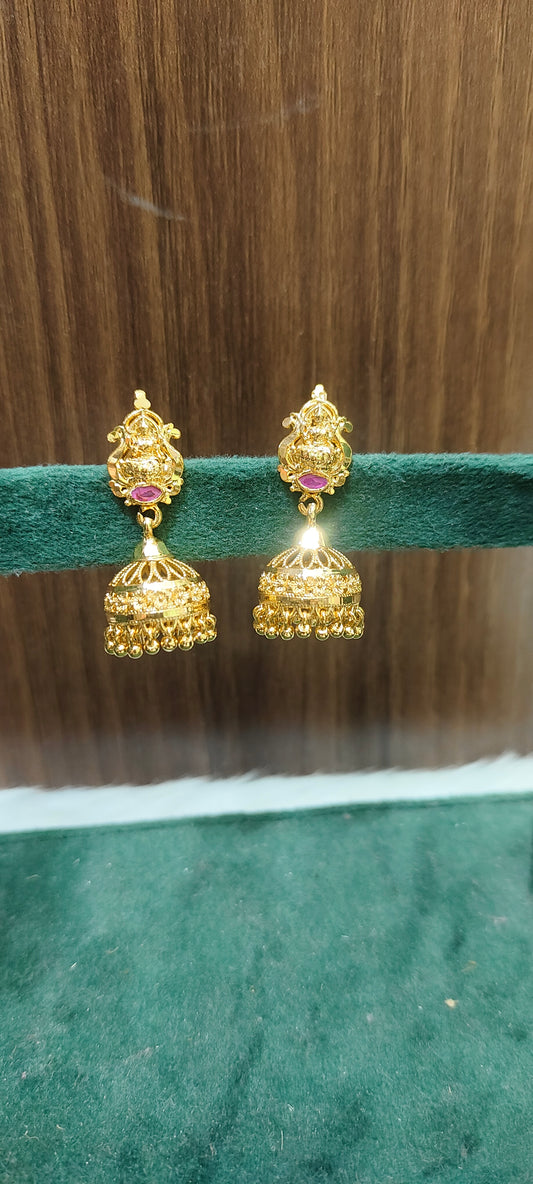 Premium micro gold plated daily wear medium big jumkas